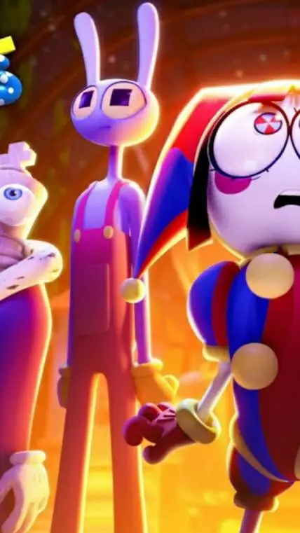 ai character: digital circus background