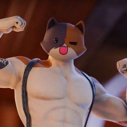 chat with ai character: Meowscles 