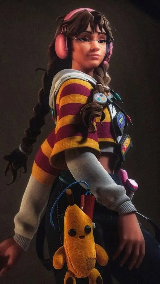 ai character: Pixelle  background