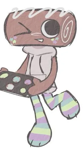 ai character: COSMO! 🍰🍫 background