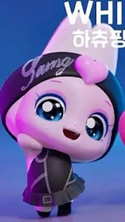 ai character: 🖤💖~Hopping~💖🤍 background