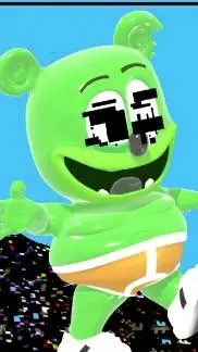ai character: Gummibär pibby background