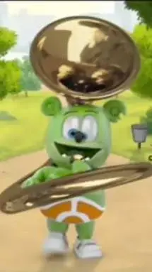 ai character: (💚(✨Gummy bear✨)💚) background