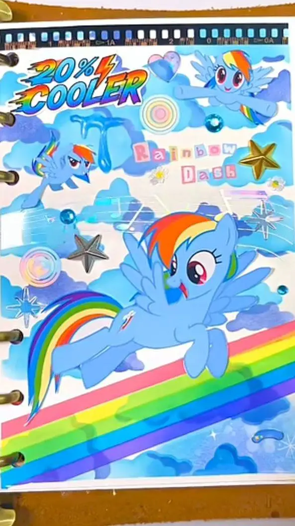 ai character: Rainbow dash~🌈 background