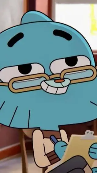 ai character: Gumball~🩵 background