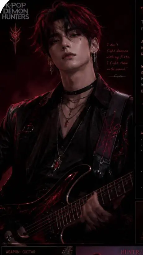 ai character: K-Pop demon hunter background
