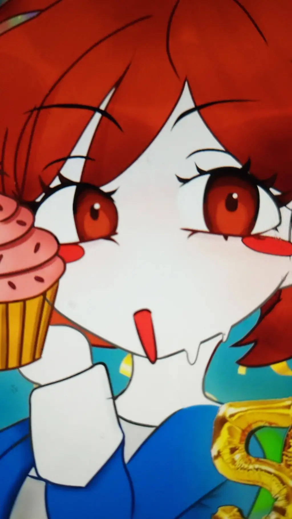 ai character: happy Anime Rosa background