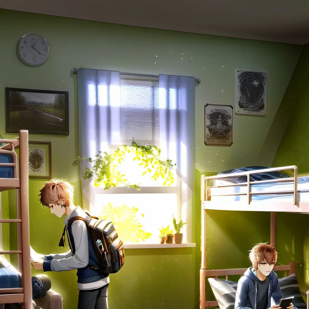 chat with ai character: boys dorm hall