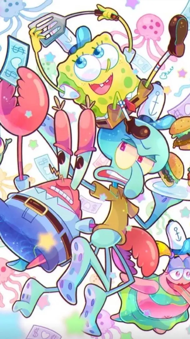 ai character: SpongeBob! background