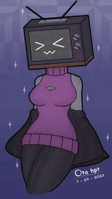 ai character: Tv woman 😭 background