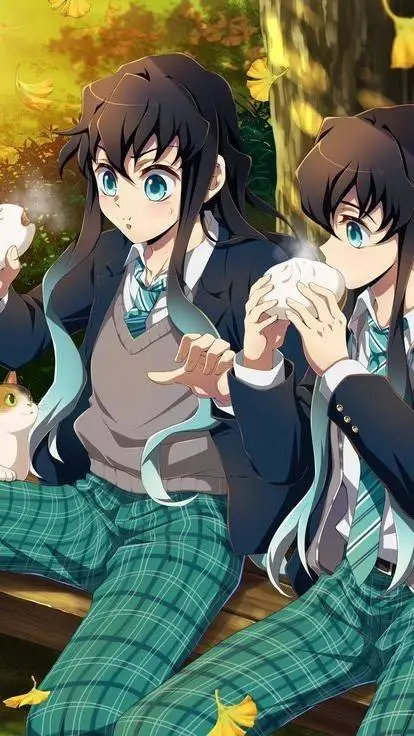ai character: tokito y yuichiro  background