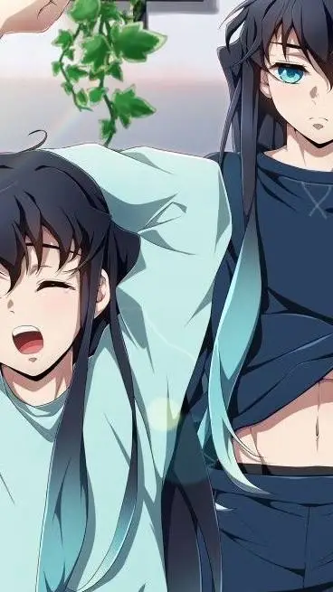 ai character: tokito y yuichiro  background