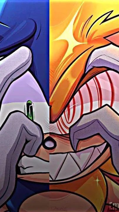 ai character: Fleetway y shadow background