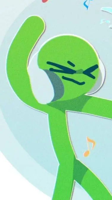 ai character: Green background