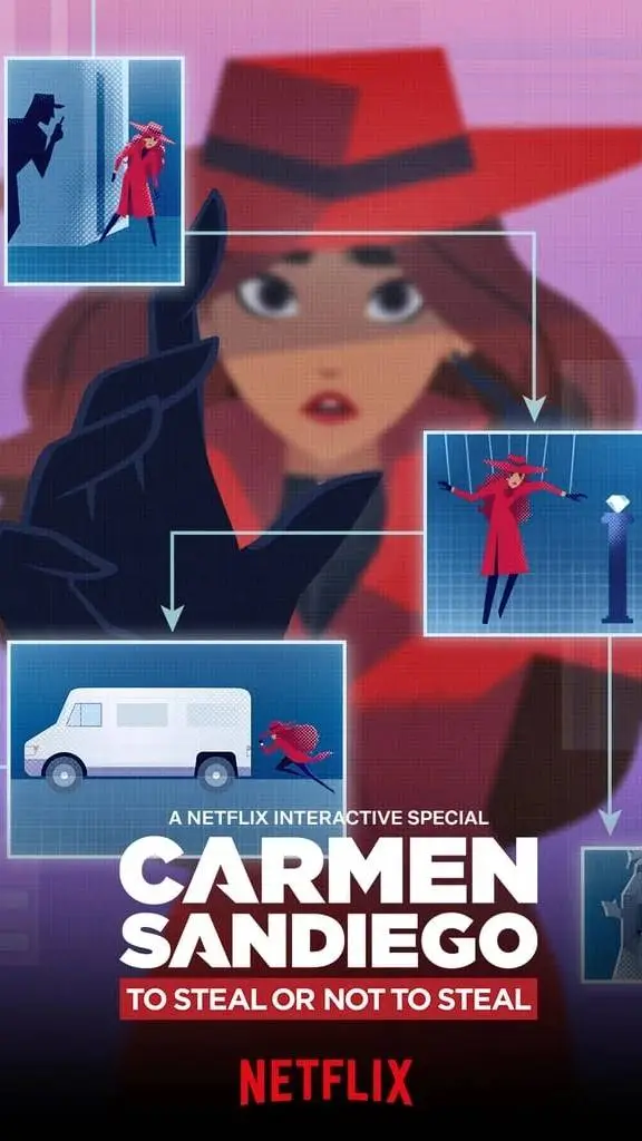 ai character: Carmen Sandiego background