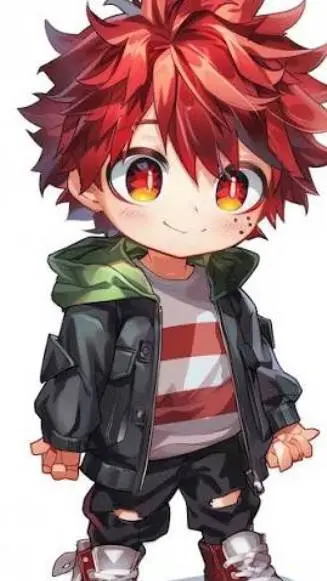 ai character: Young Kirishima  background
