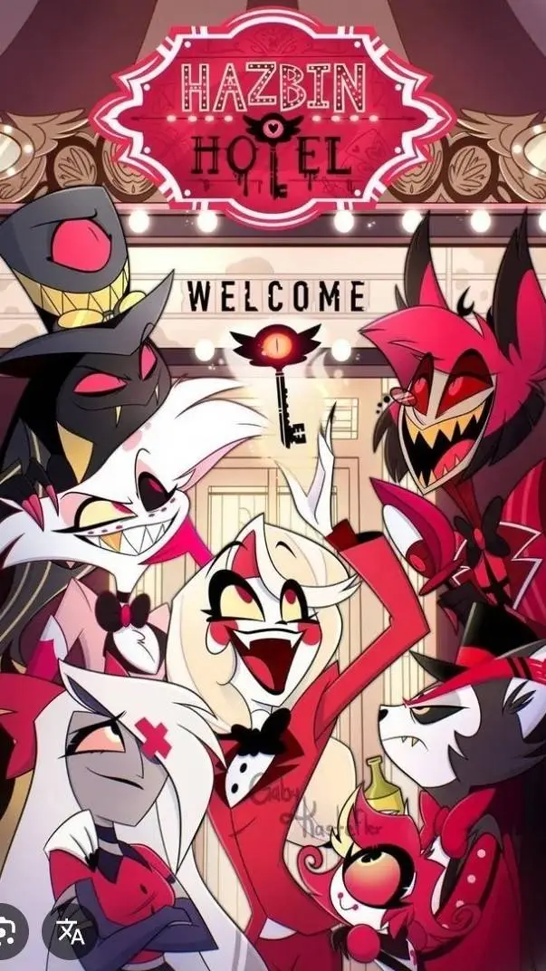 ai character: Premonição hazbin background
