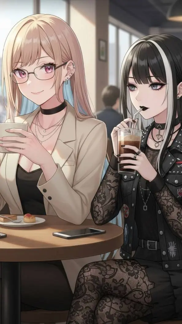 ai character: Odete & Morgana  background