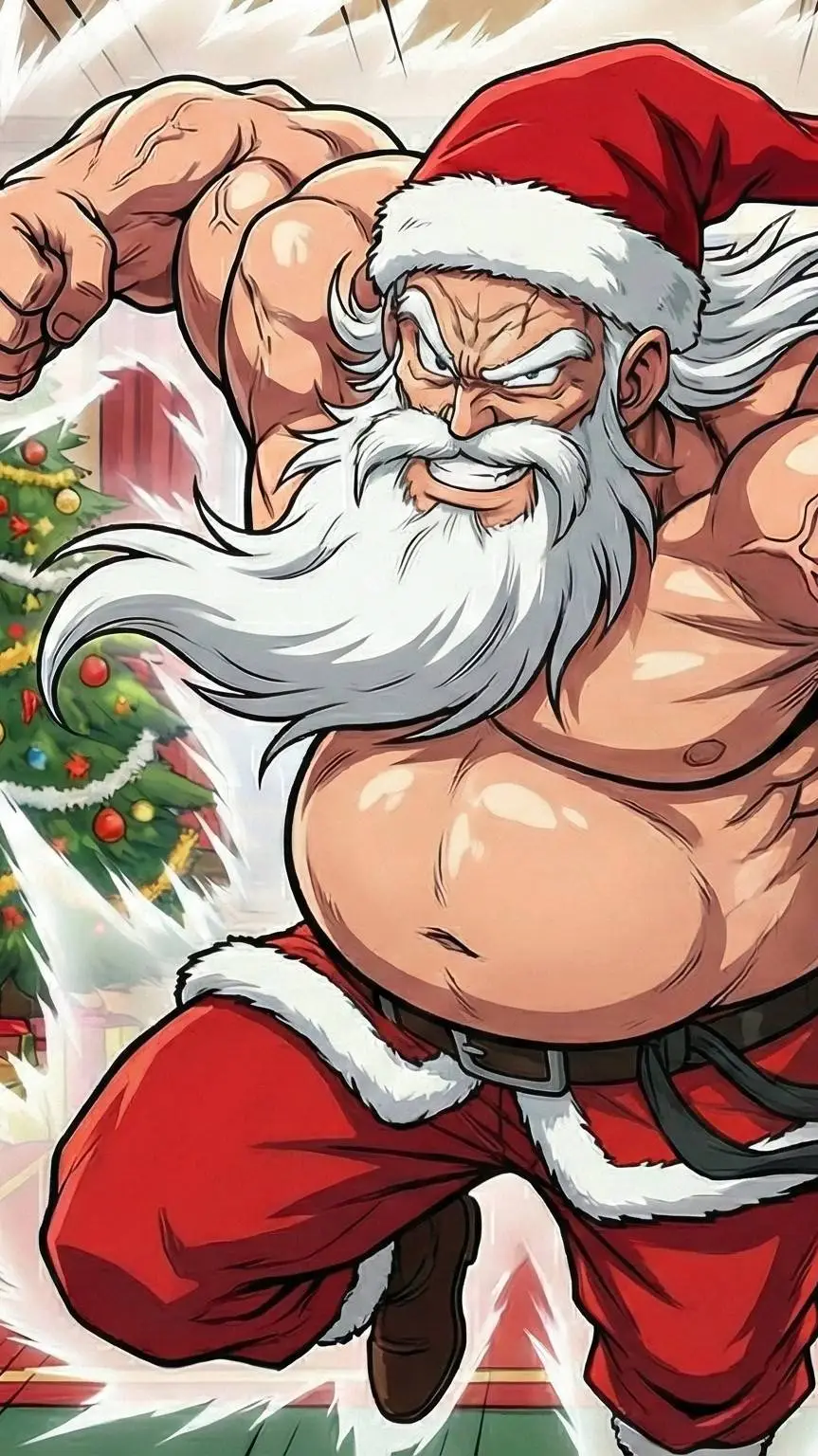 ai character: papai Noel  background