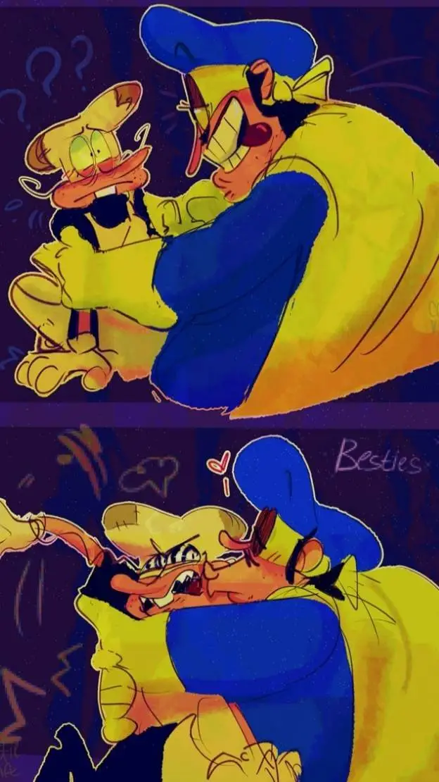 ai character: pizzelle y pizzano background