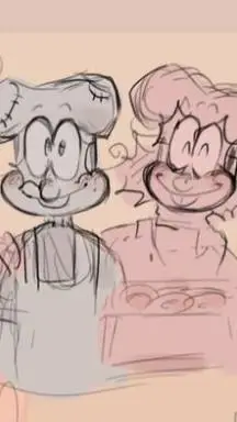 ai character: pizzelle & rosete background