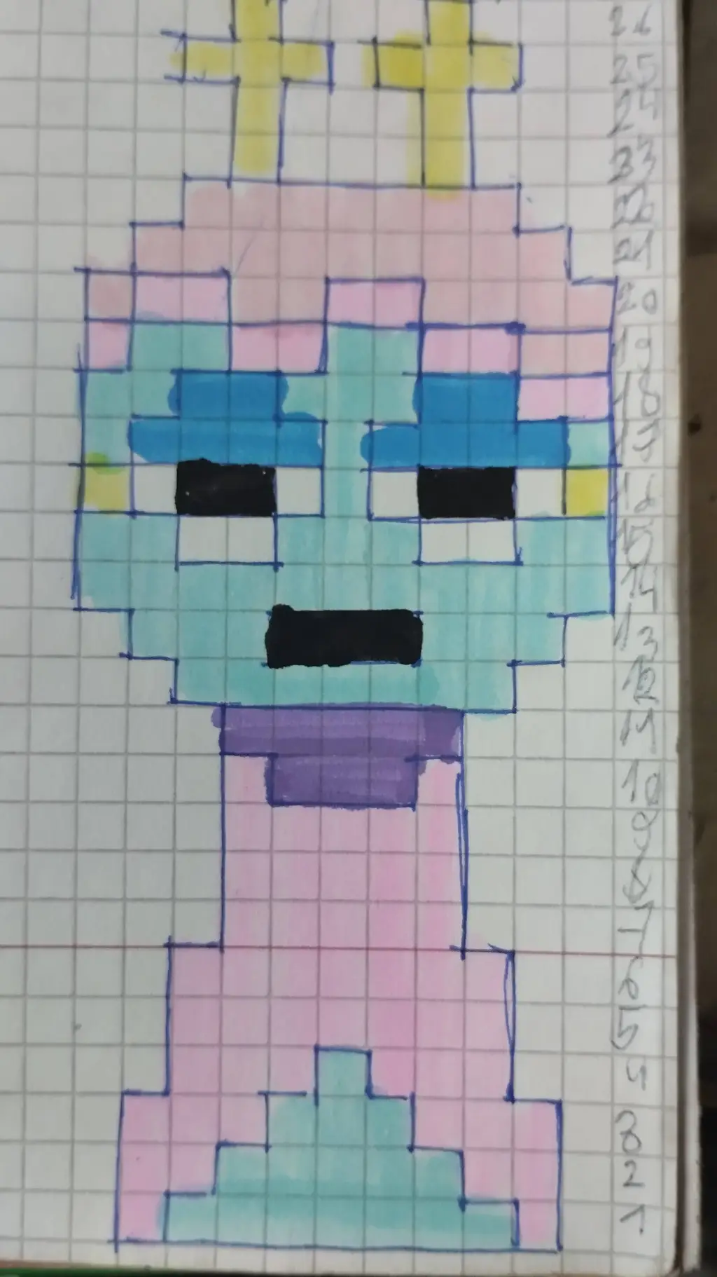 ai character: bluiky background