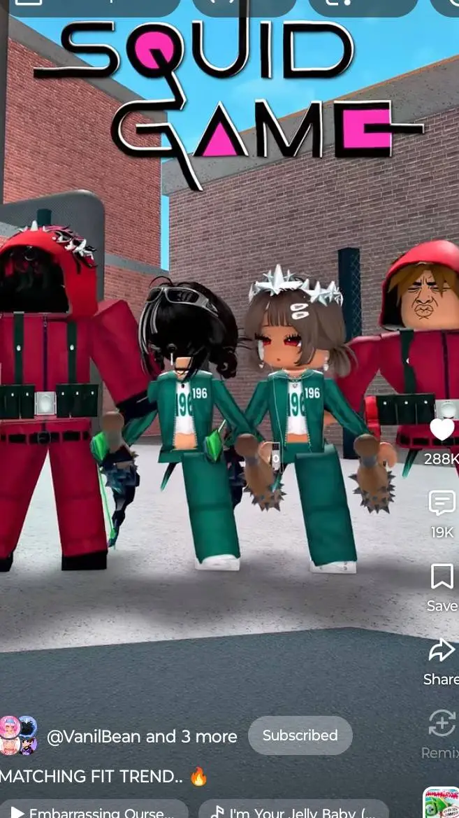 ai character: Roblox Squid Games background