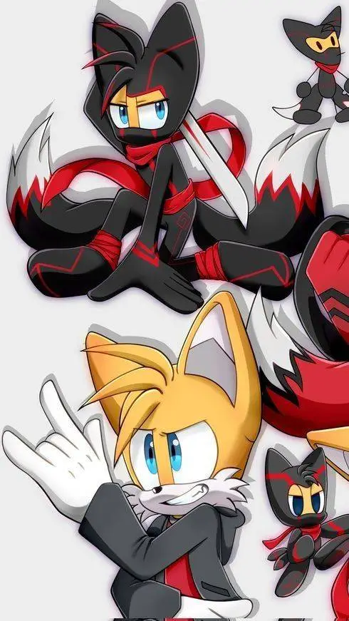 ai character: Miles tails prower background
