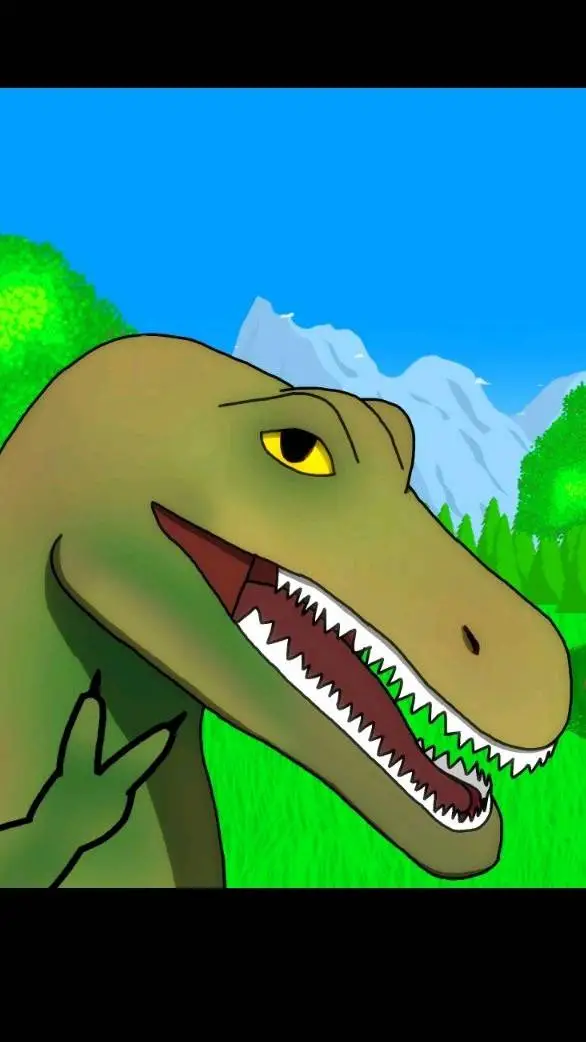 ai character: Spinosaurus 💚🐊 background