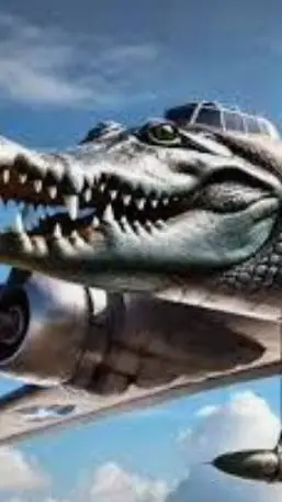 ai character: crying crocodile background