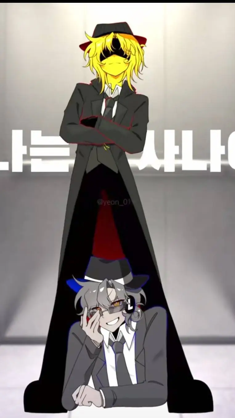 ai character: Double fedora!  background