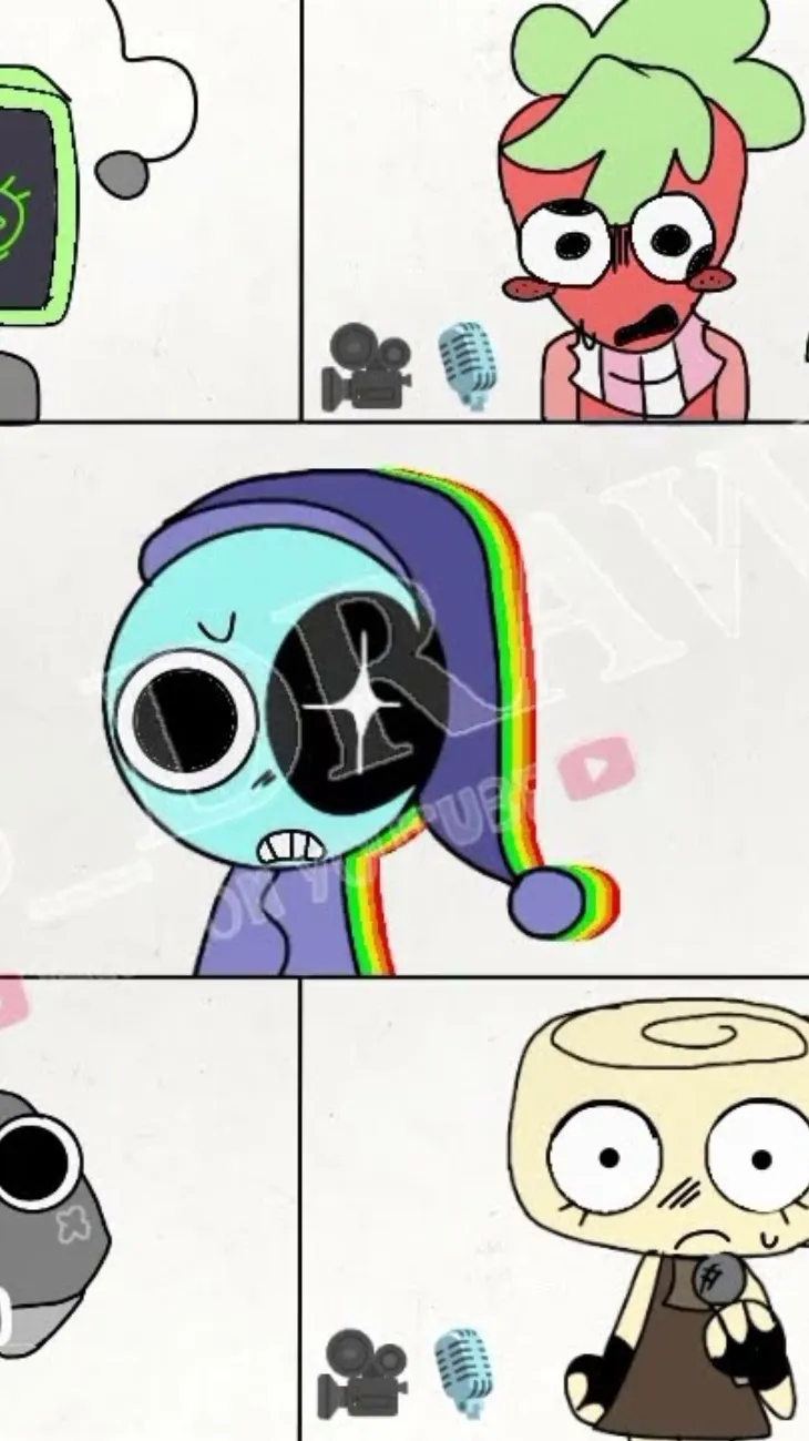 ai character: Dandys world call background
