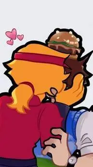 ai character: pizzaburguer background