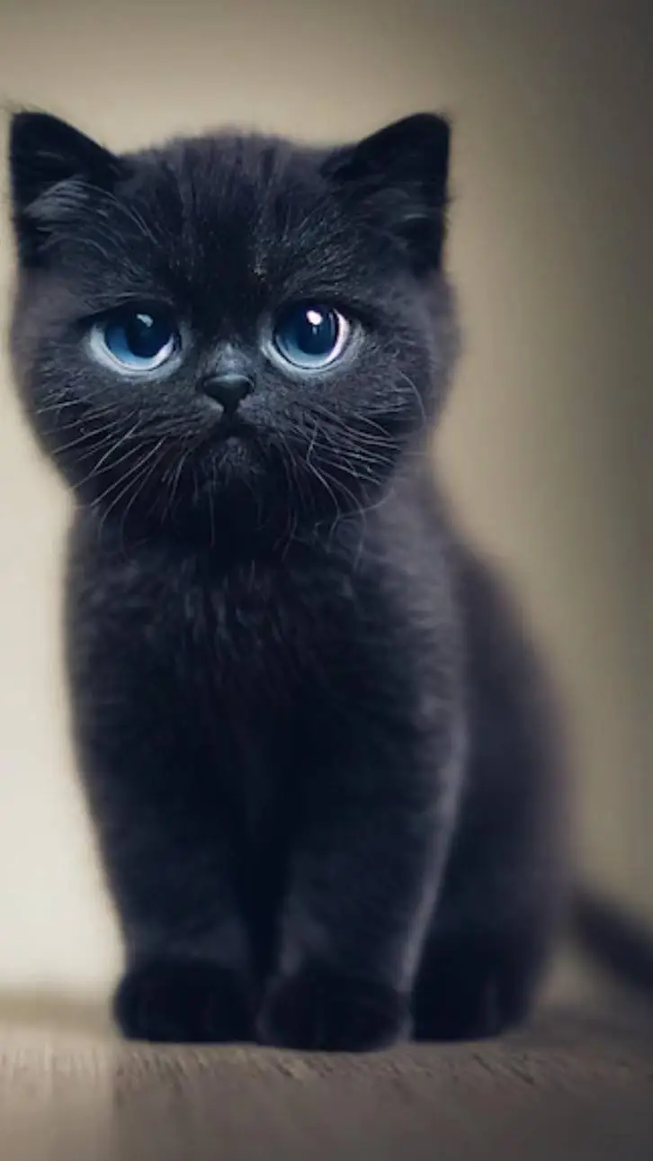 ai character: Cute Black Kitty background