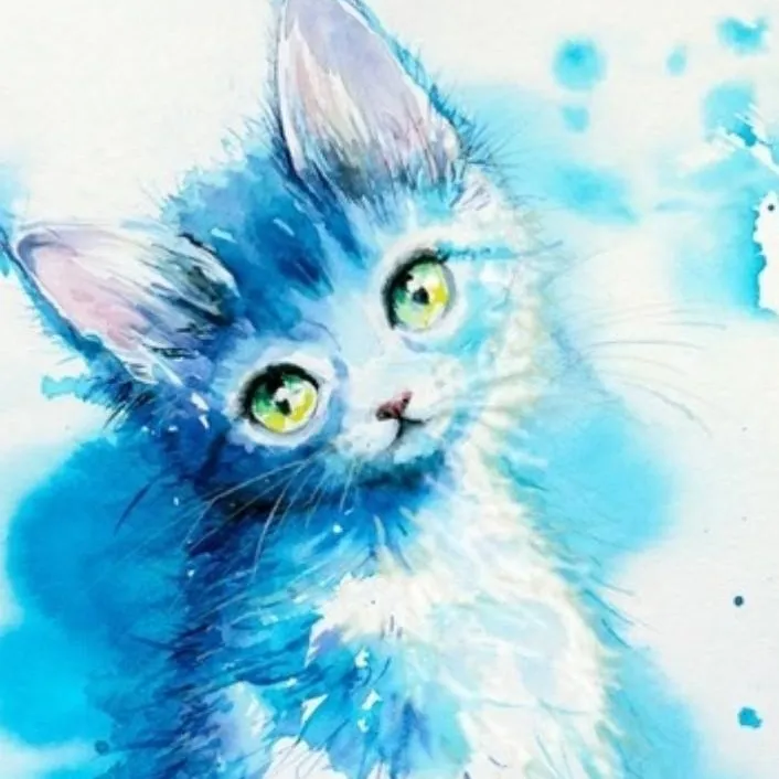 chat with ai character: Cute Blue kitty