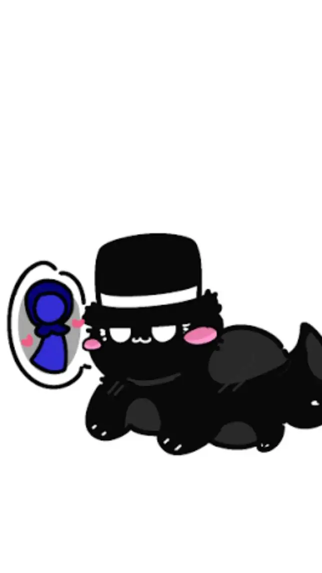 ai character: Black cat background