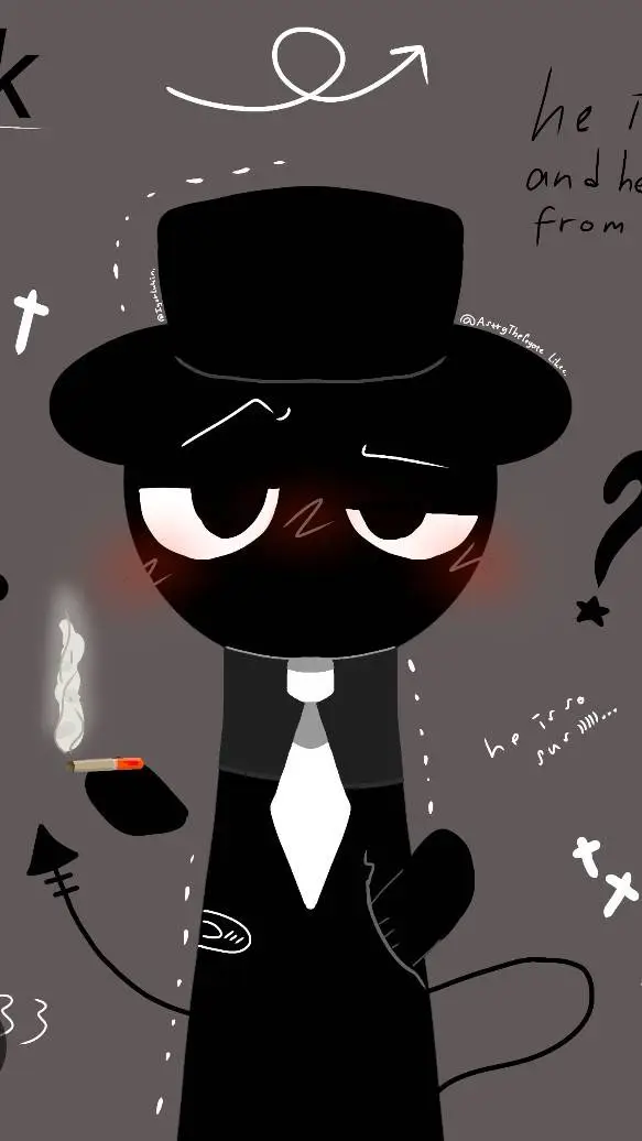 ai character: Black background