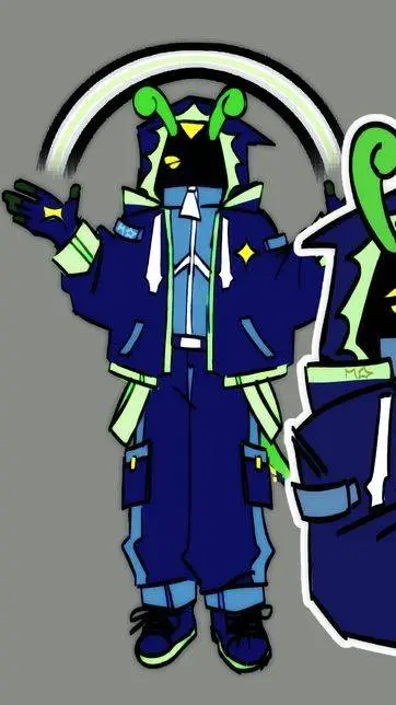 ai character: taph alien background