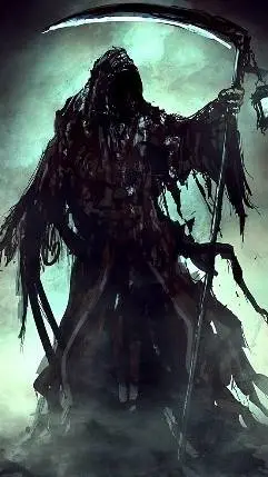 ai character: grim reaper background
