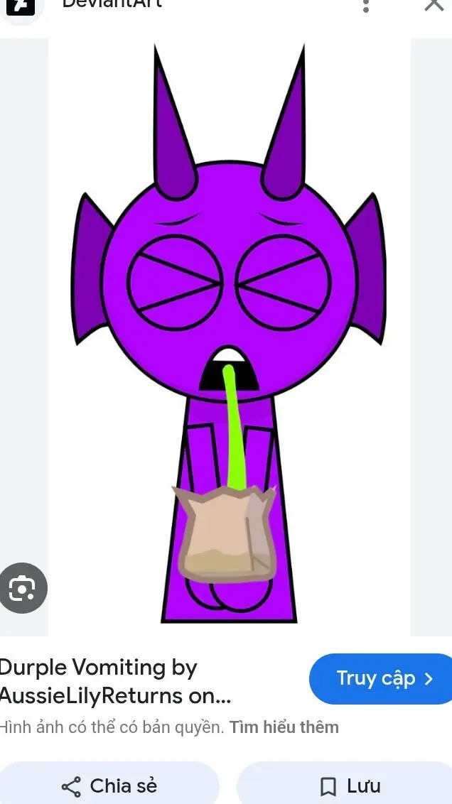 ai character: Durple girl background