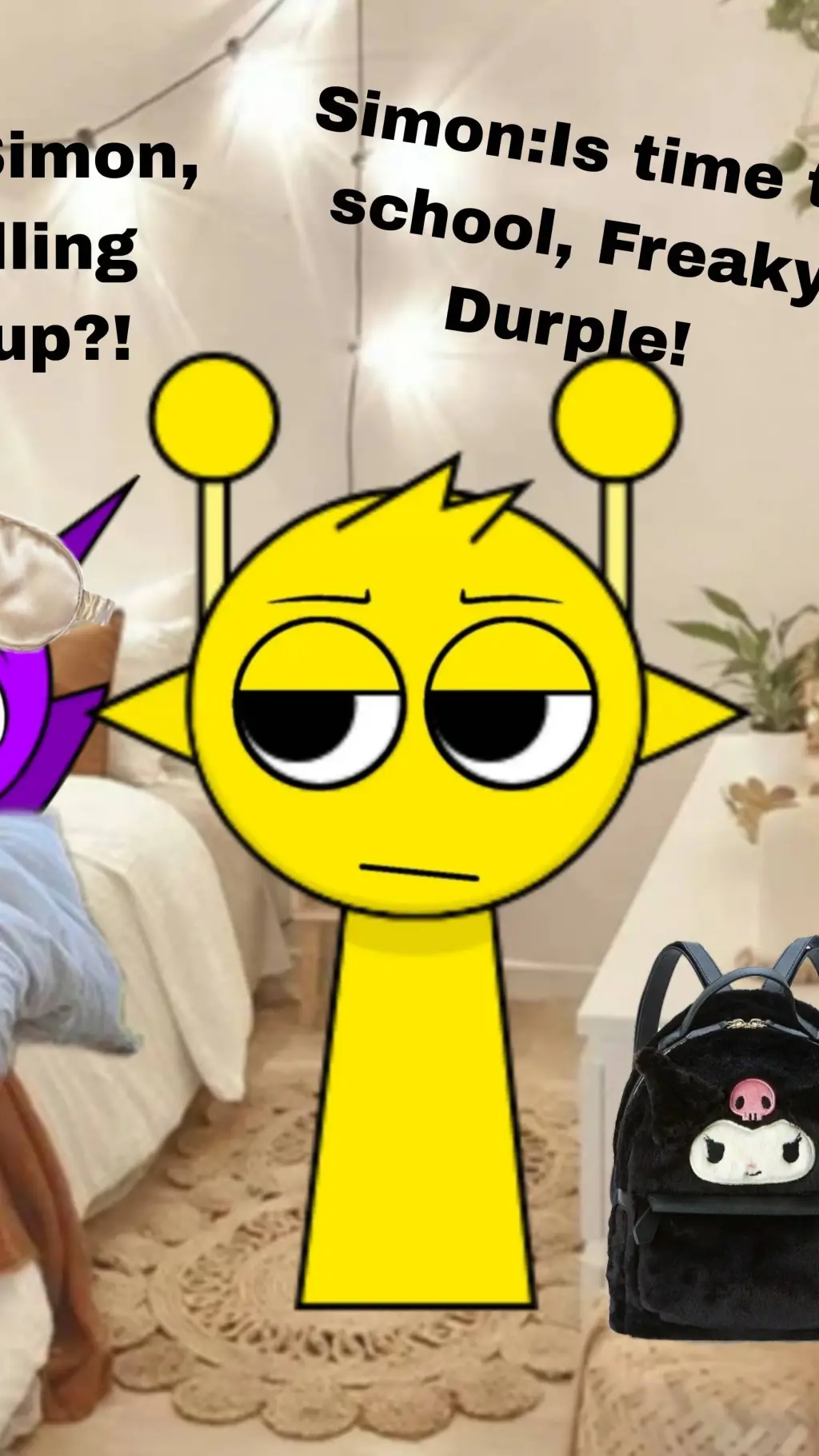 ai character: Durple get piss... background