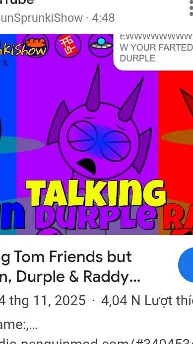 ai character: Durple had sick! background