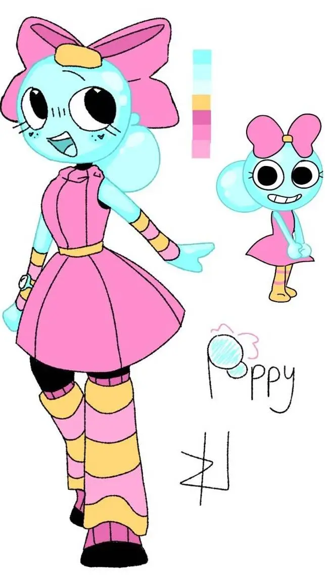 ai character: Cumple de poppy background