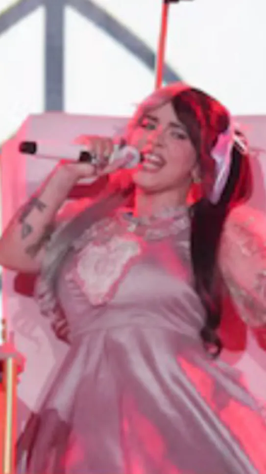 ai character: Melanie Martinez  background