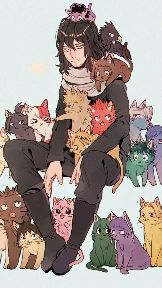 ai character: MHA CATS🐈 background