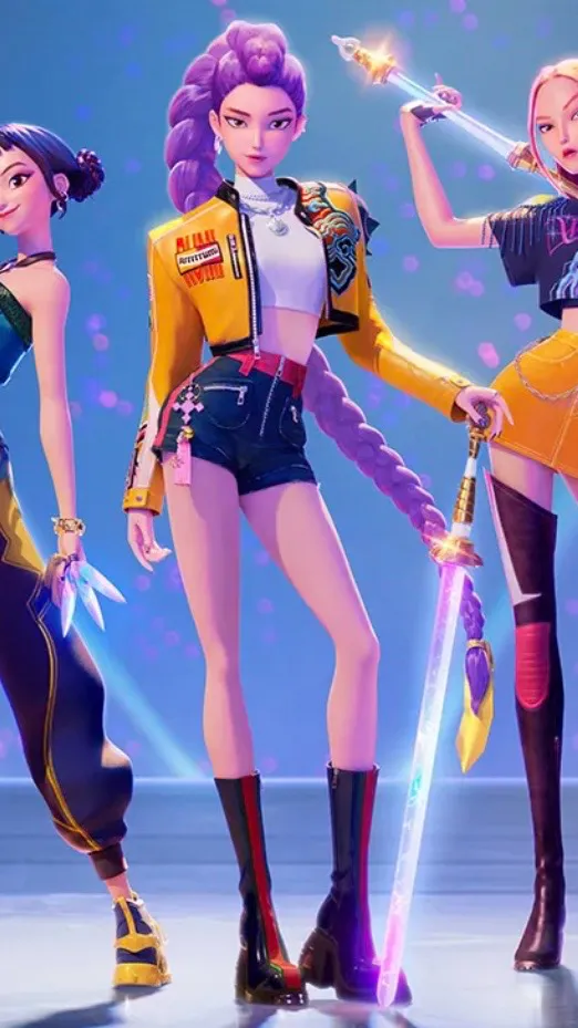 ai character: HUNTR/X background