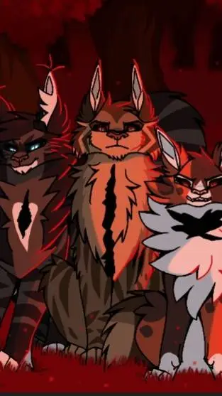 ai character: dark forest cats background