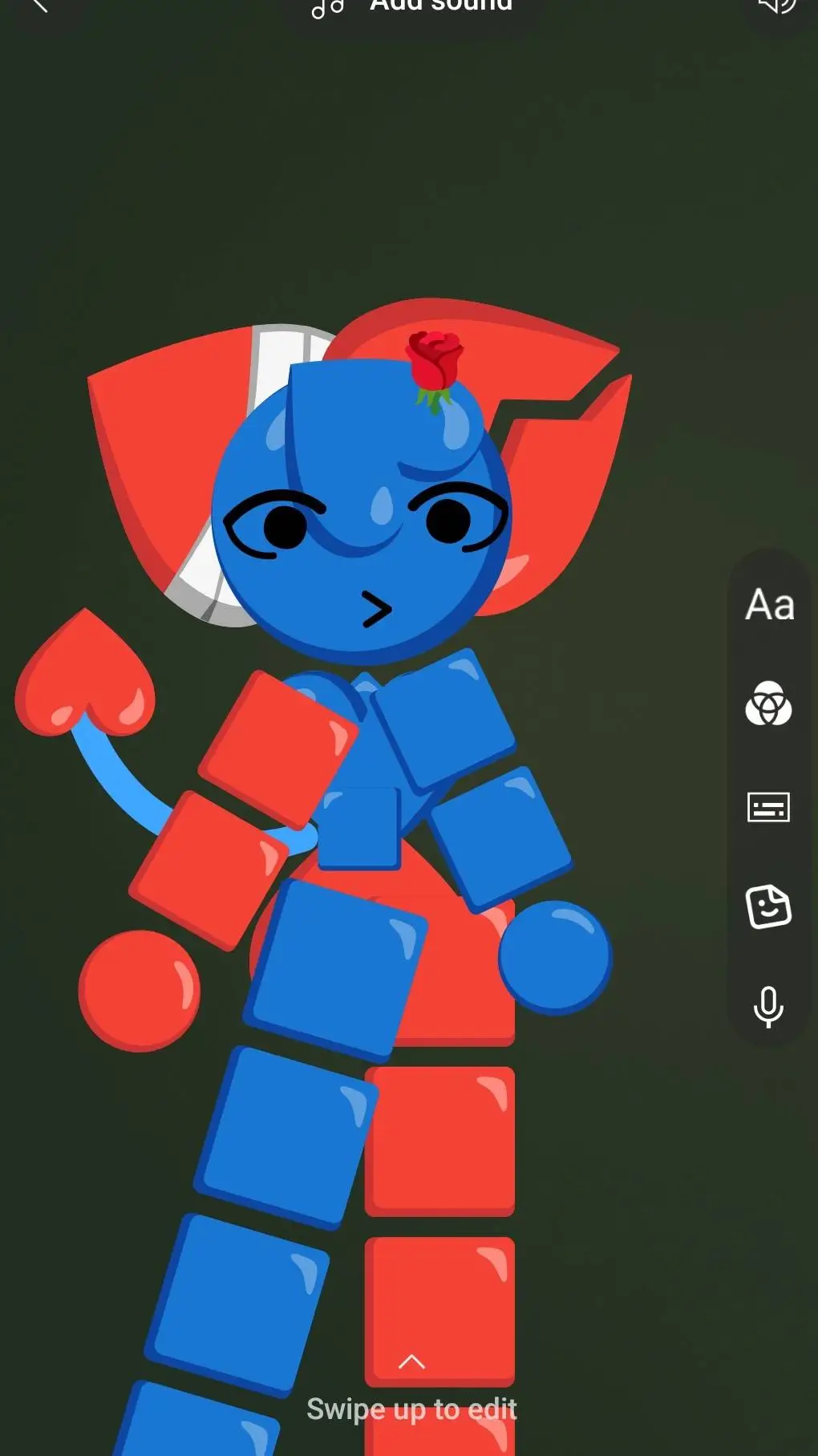 ai character: My Emoji Cat rose background