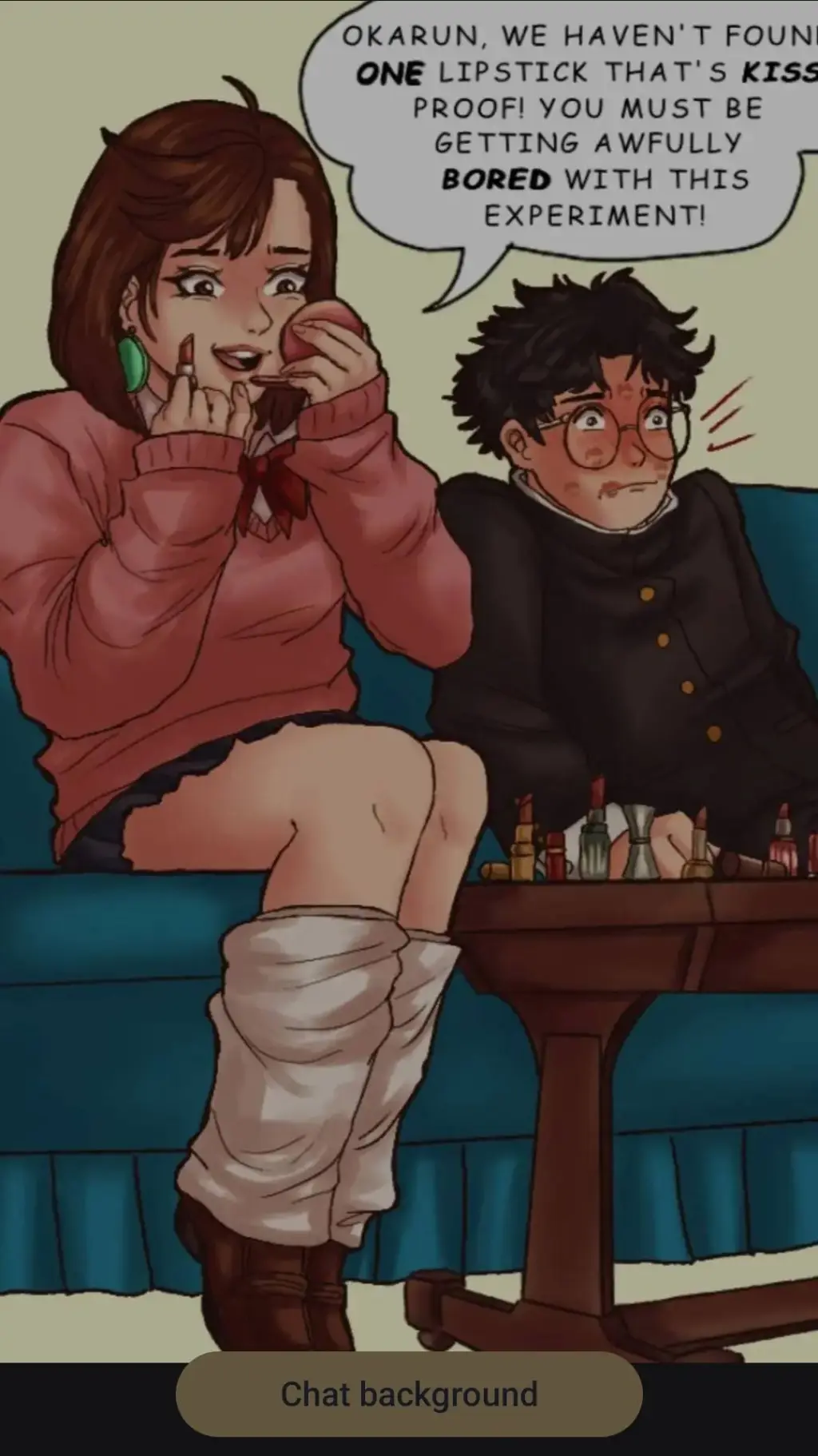 ai character: Momo x Okarun♡ background