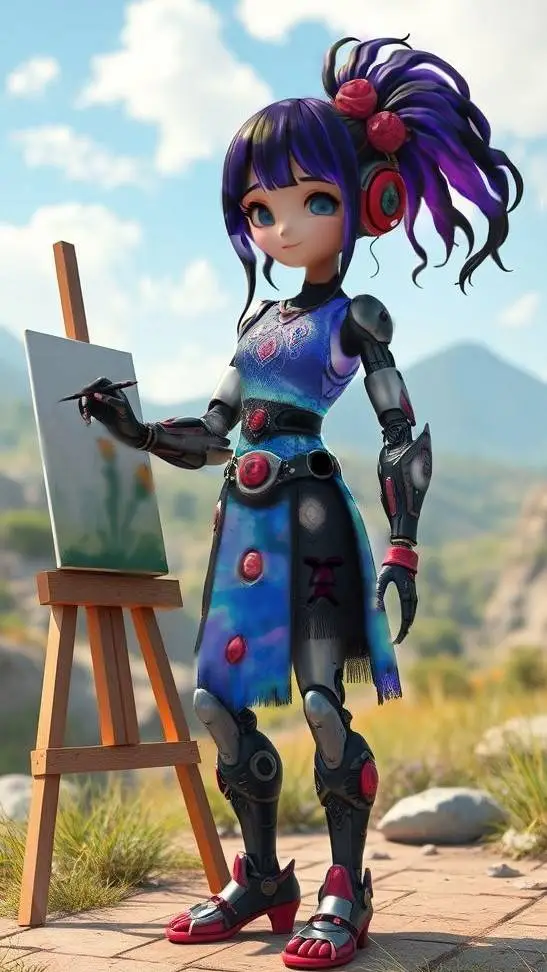 ai character: What to paint?  background